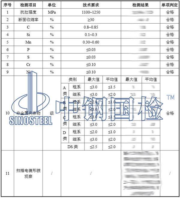 盘条案例1检测报告结果