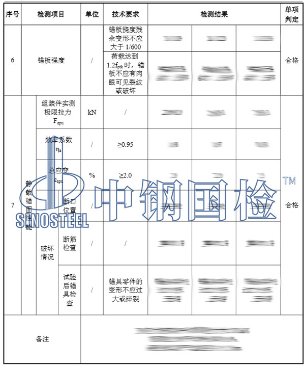 检测报告结果