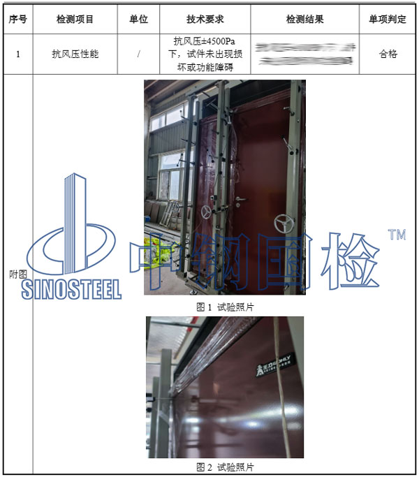 防火门产品质量检测结果