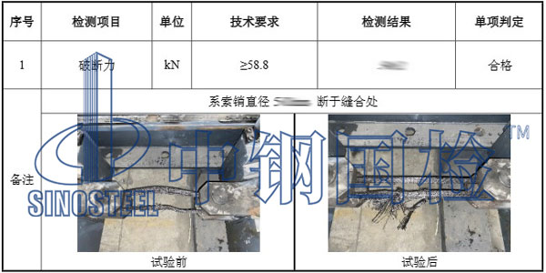 吊装带检测项目结果