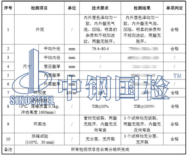 排水管检测项目结果