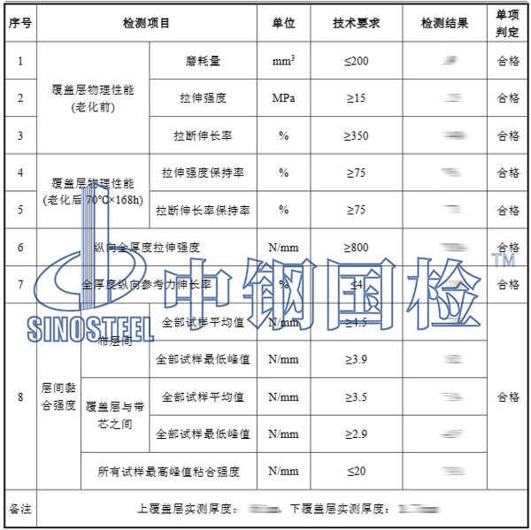 输送带检测项目结果
