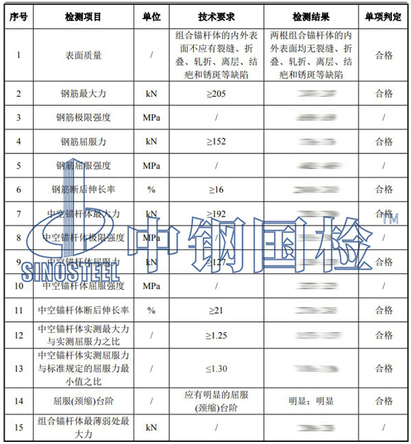 锚杆检测项目结果