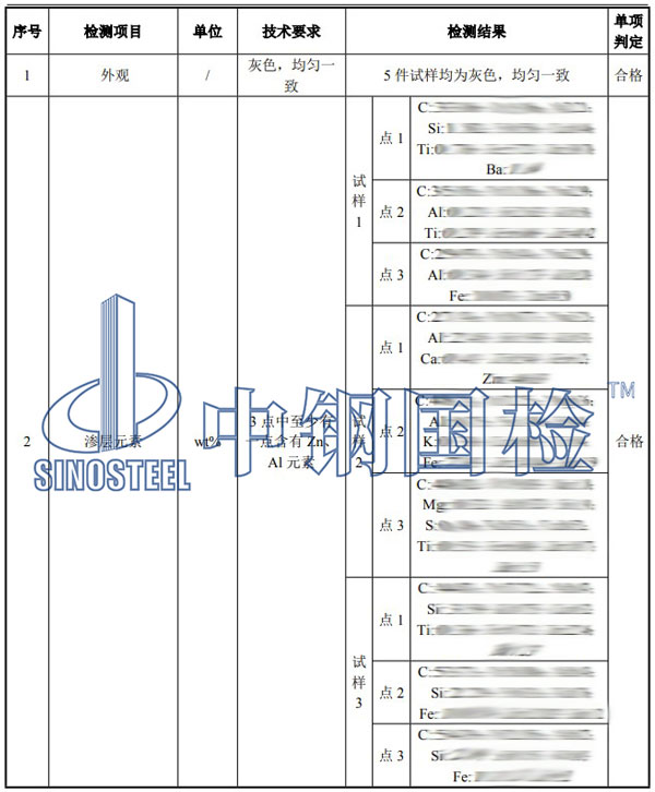 吊篮检测项目结果