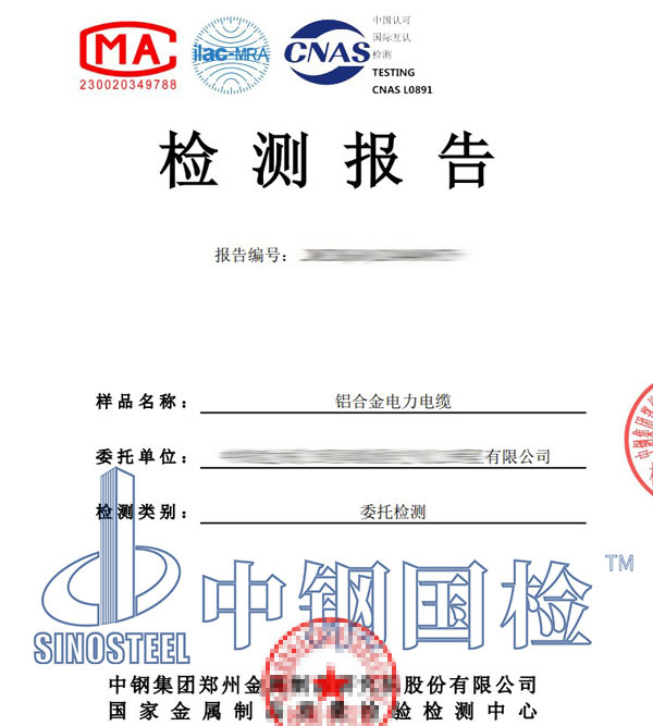 线缆检测报告