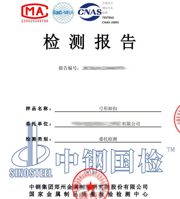 卸扣检测报告
