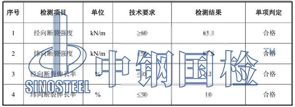 土工模袋检测项目结果