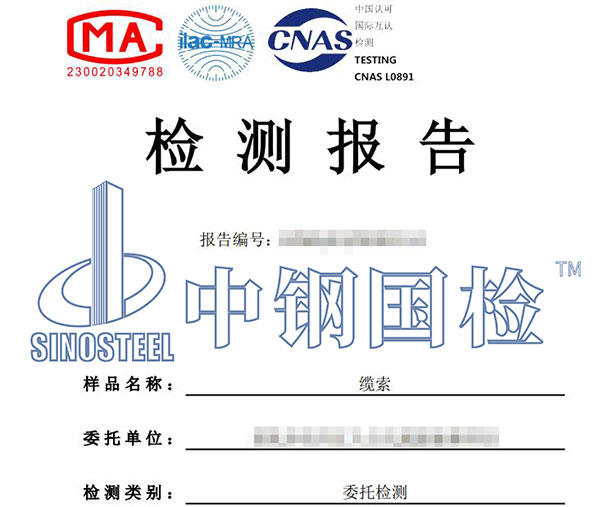缆索第三方检测报告